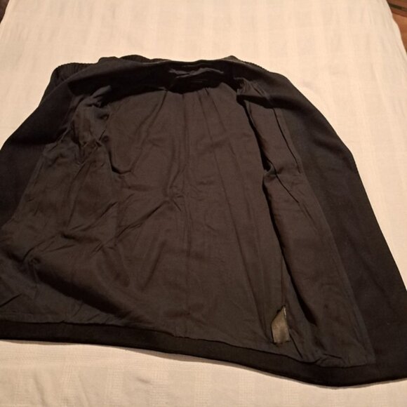 All Saints womens size 2 black Sharr coat, 80% wool, leather collar - Picture 4 of 13